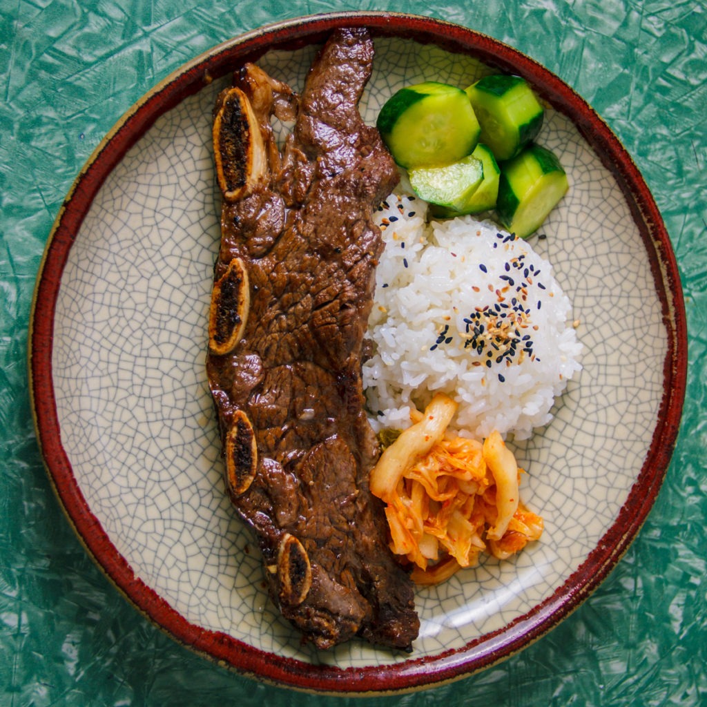 BackyardBroiler Kalbi Ribs Tea and Kumquats