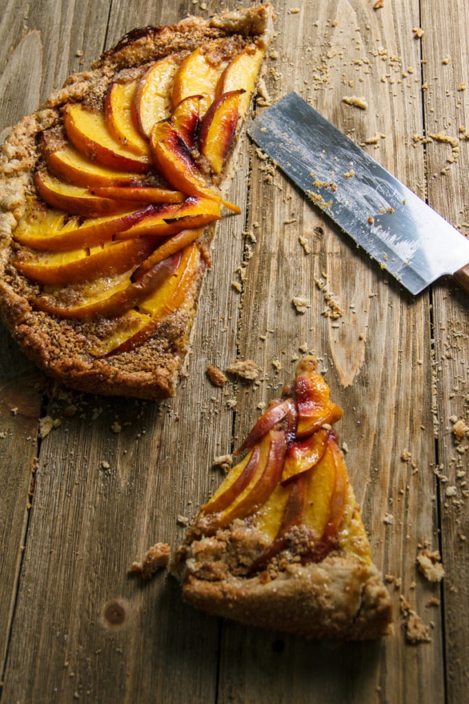 Half of peach galette